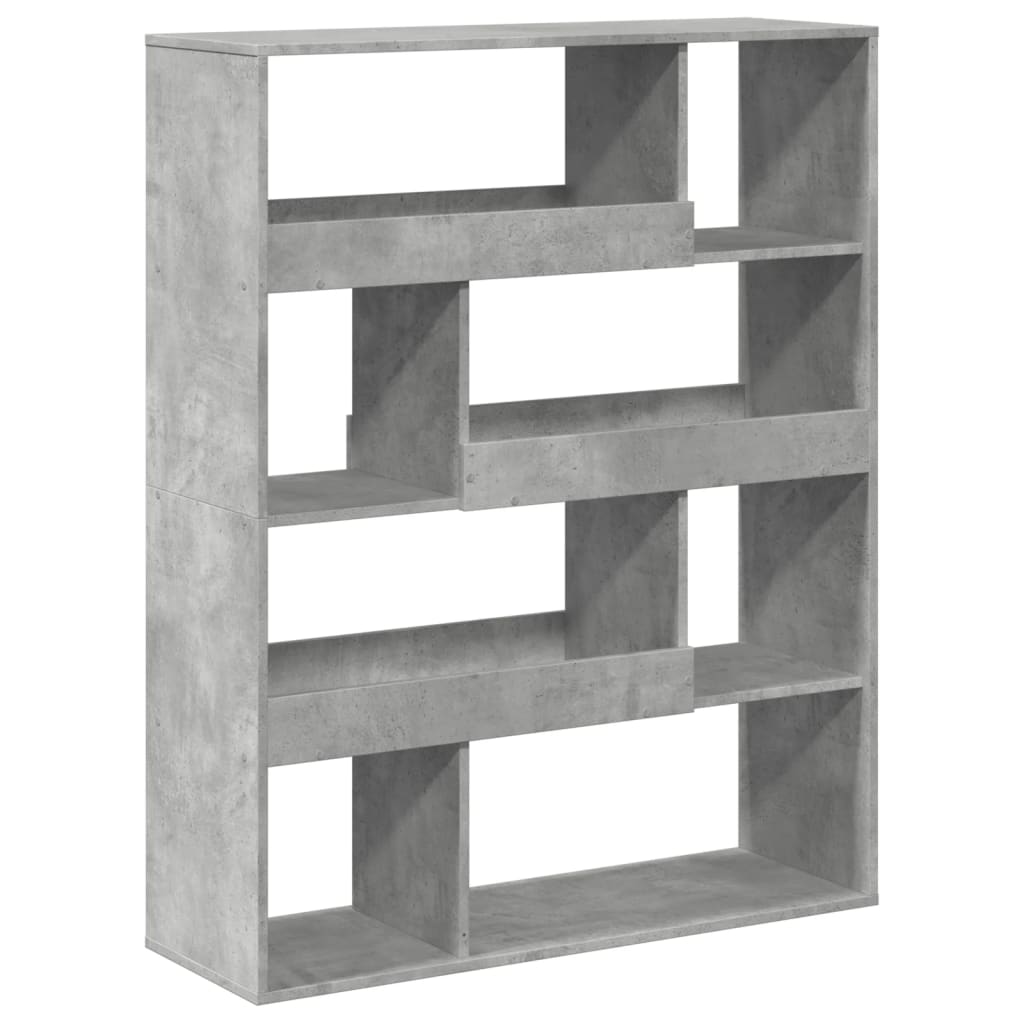 Boekenkast 100x33x125,5 cm bewerkt hout betongrijs
