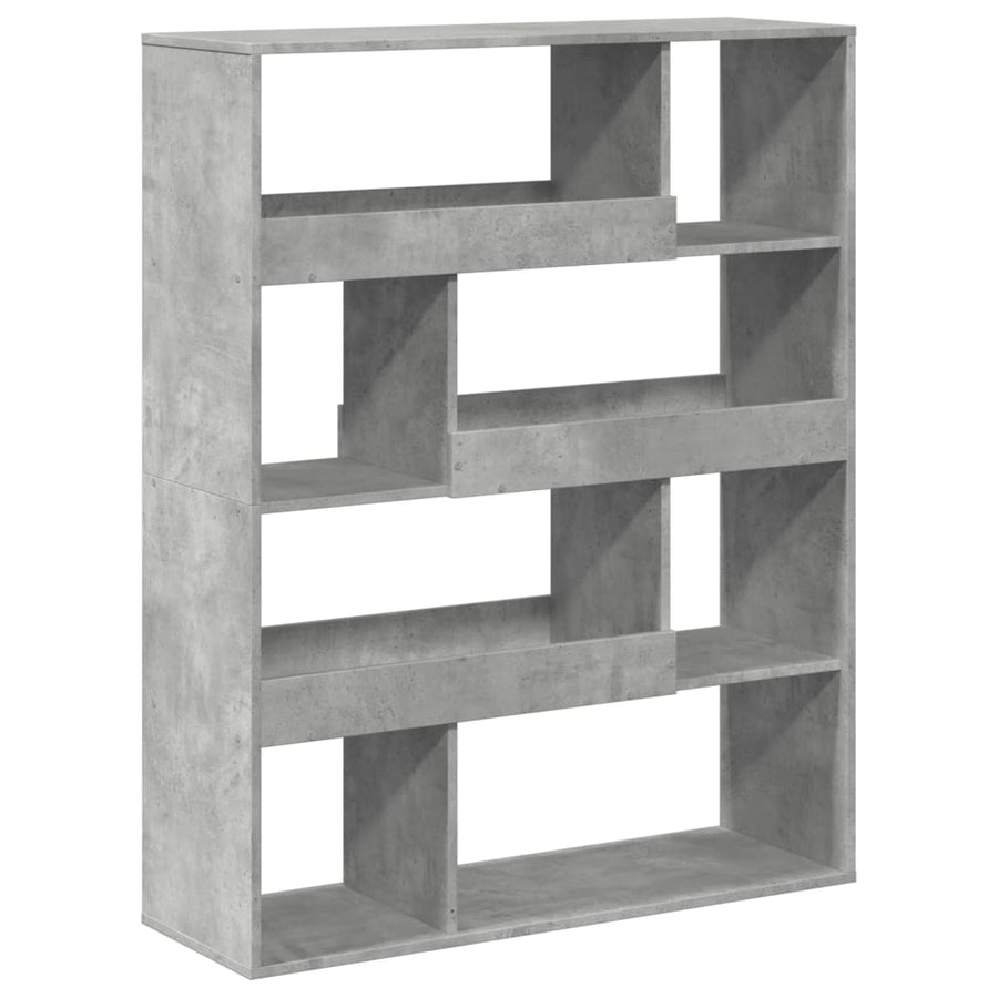 Boekenkast 100x33x125,5 cm bewerkt hout betongrijs