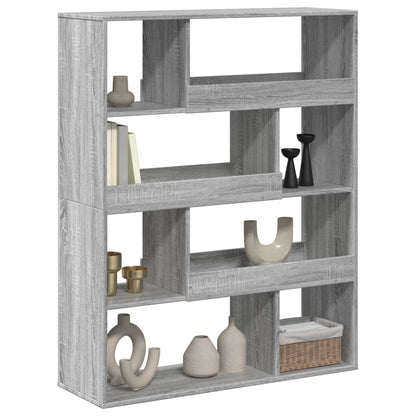 Boekenkast 100x33x125,5 cm bewerkt hout grijs sonoma eikenkleur