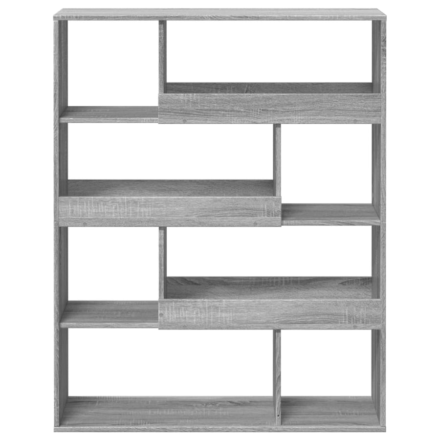 Boekenkast 100x33x125,5 cm bewerkt hout grijs sonoma eikenkleur