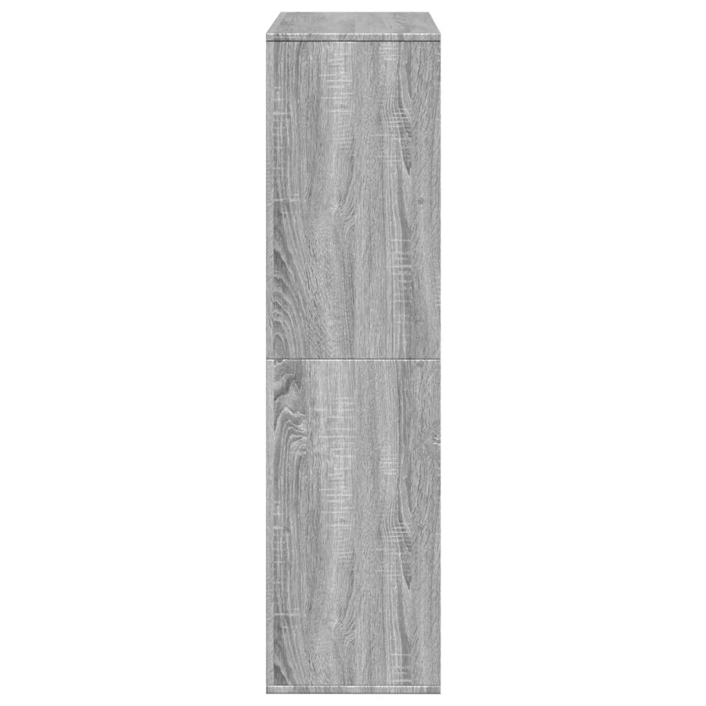 Boekenkast 100x33x125,5 cm bewerkt hout grijs sonoma eikenkleur