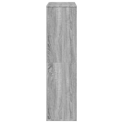 Boekenkast 100x33x125,5 cm bewerkt hout grijs sonoma eikenkleur