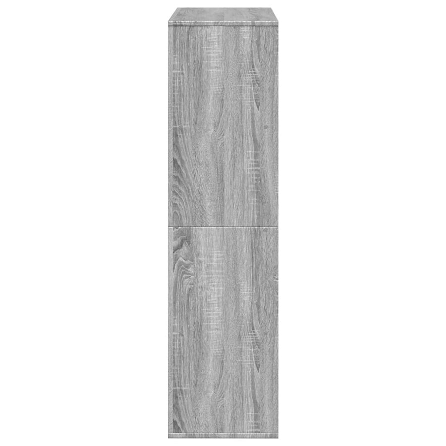 Boekenkast 100x33x125,5 cm bewerkt hout grijs sonoma eikenkleur
