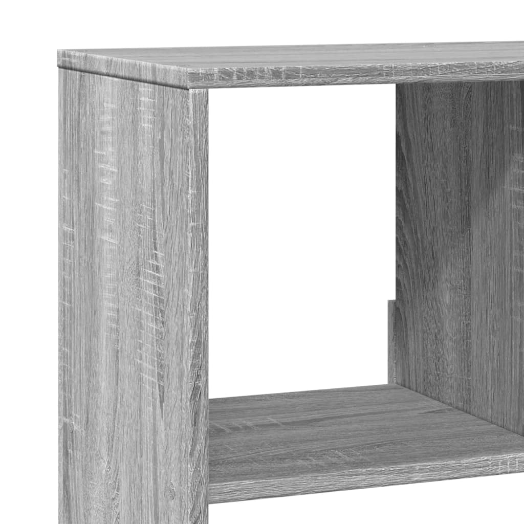 Boekenkast 100x33x125,5 cm bewerkt hout grijs sonoma eikenkleur