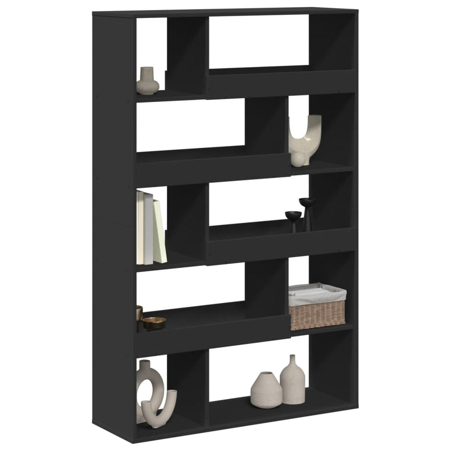 Boekenkast 100x33x156,5 cm bewerkt hout zwart