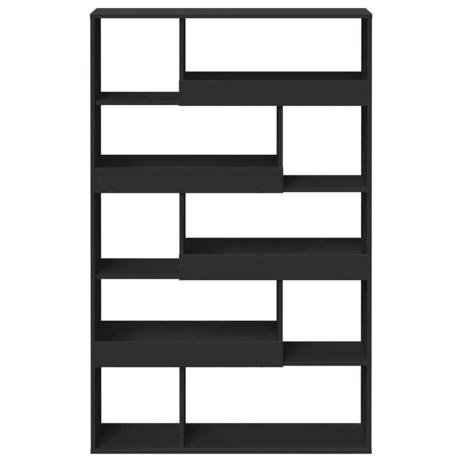Boekenkast 100x33x156,5 cm bewerkt hout zwart