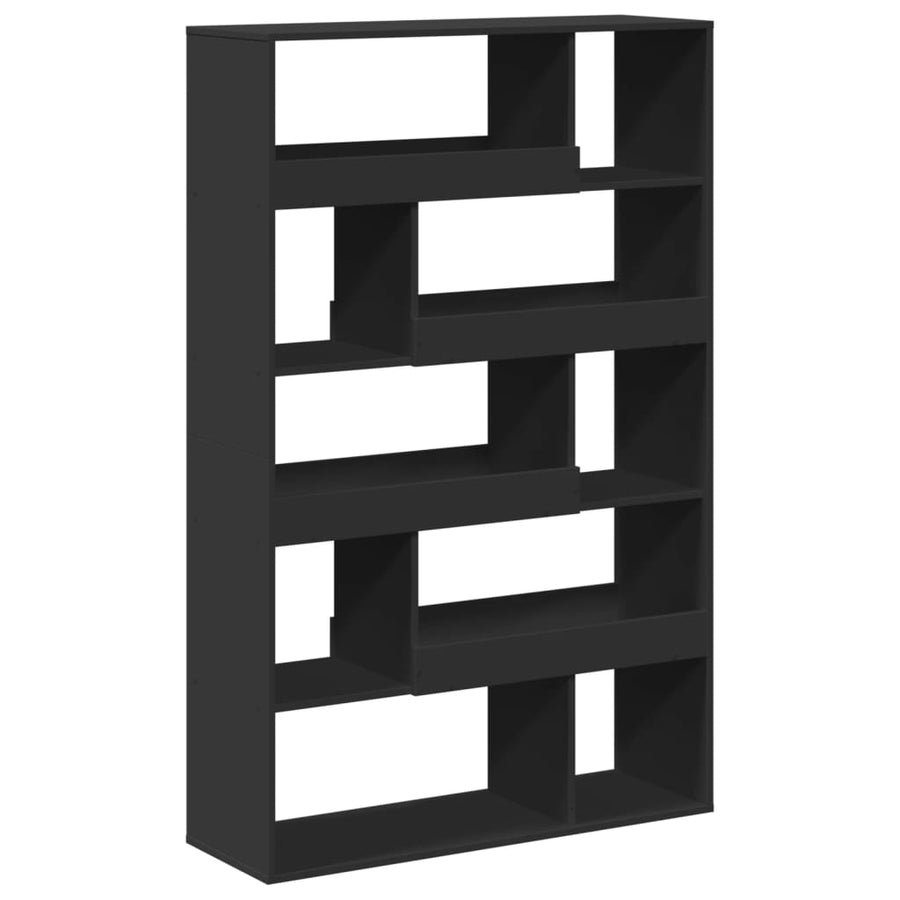 Boekenkast 100x33x156,5 cm bewerkt hout zwart