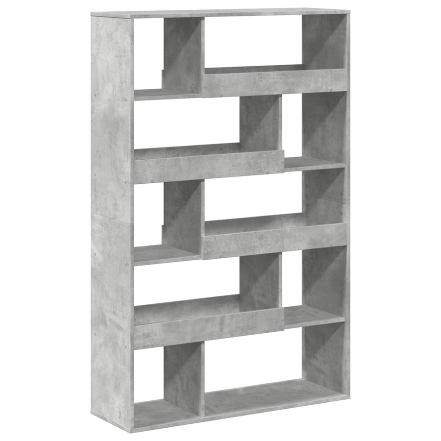 Boekenkast 100x33x156,5 cm bewerkt hout betongrijs