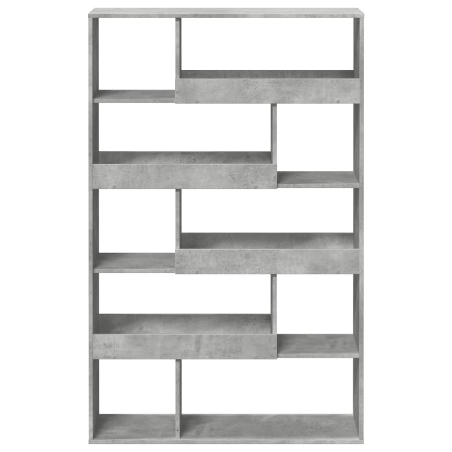 Boekenkast 100x33x156,5 cm bewerkt hout betongrijs
