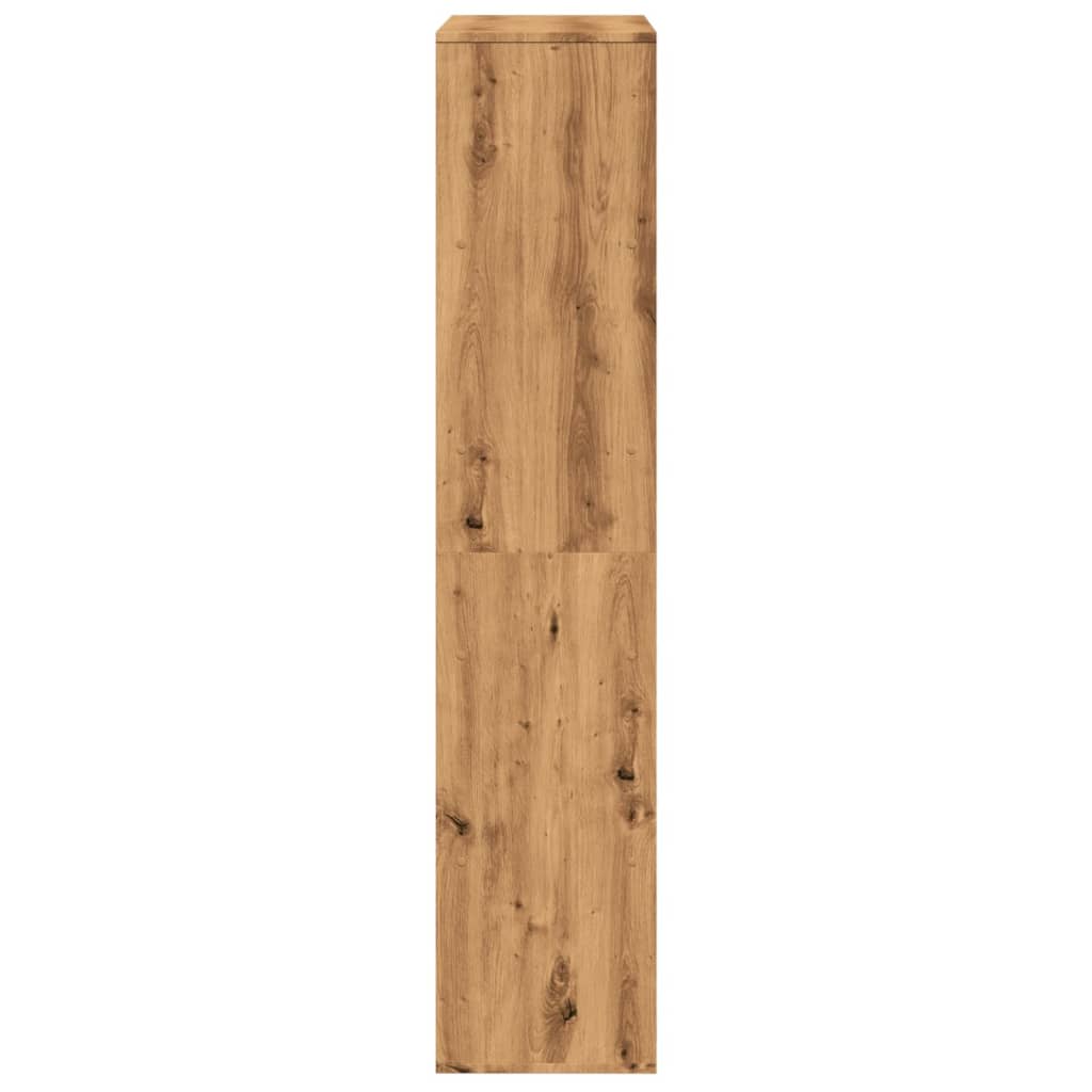 Boekenkast 100X33X156,5 Cm Bewerkt Hout Artisanaal Eikenkleurig 156.5 cm