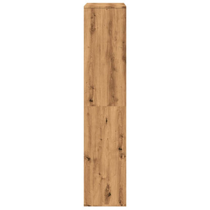 Boekenkast 100X33X156,5 Cm Bewerkt Hout Artisanaal Eikenkleurig 156.5 cm