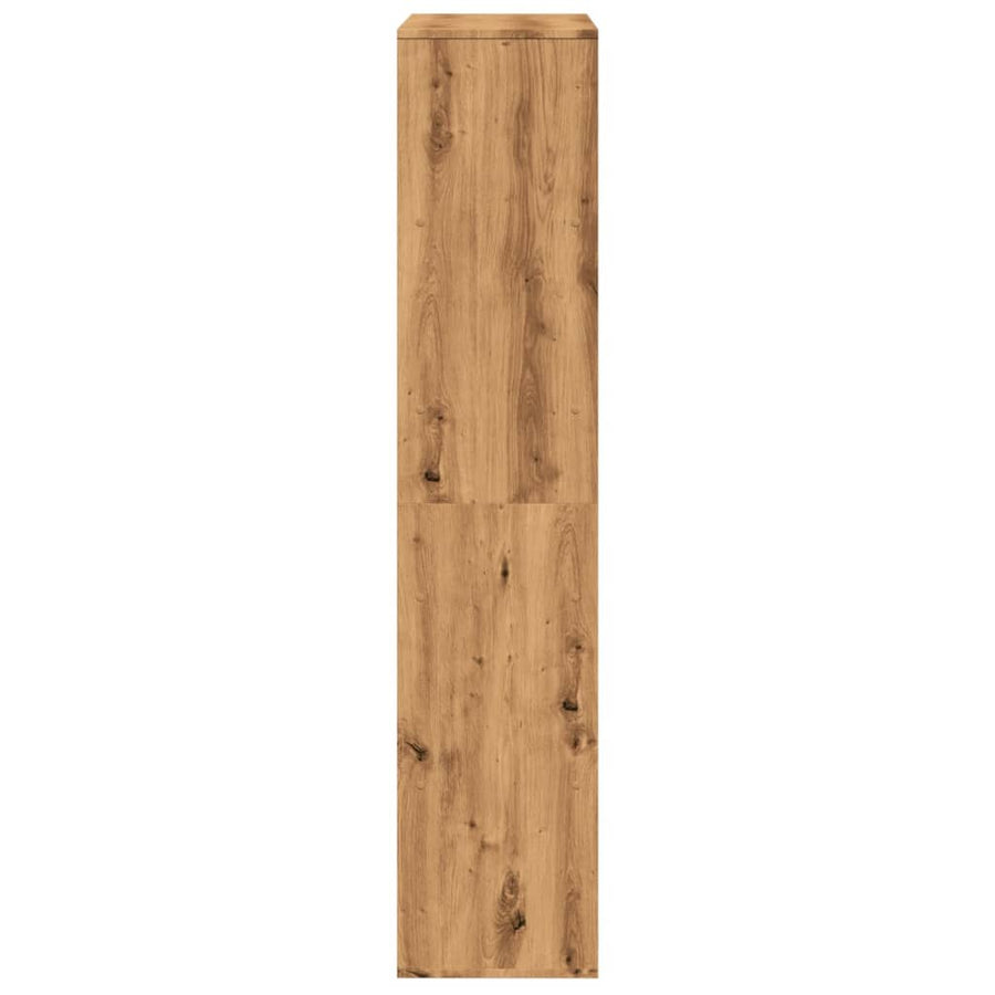 Boekenkast 100X33X156,5 Cm Bewerkt Hout Artisanaal Eikenkleurig 156.5 cm