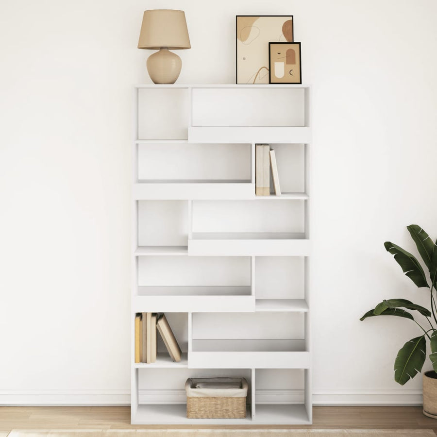 Boekenkast 100X33X187,5 Cm Bewerkt Hout Wit
