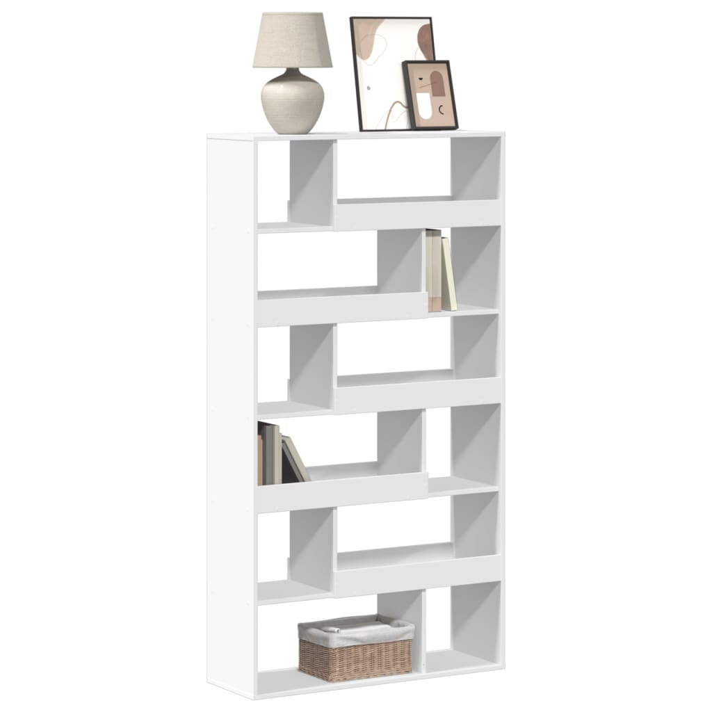 Boekenkast 100X33X187,5 Cm Bewerkt Hout Wit