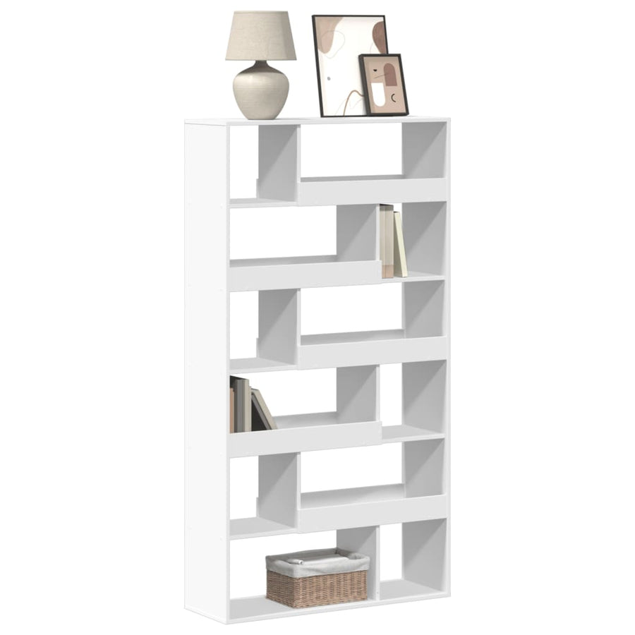 Boekenkast 100X33X187,5 Cm Bewerkt Hout Wit