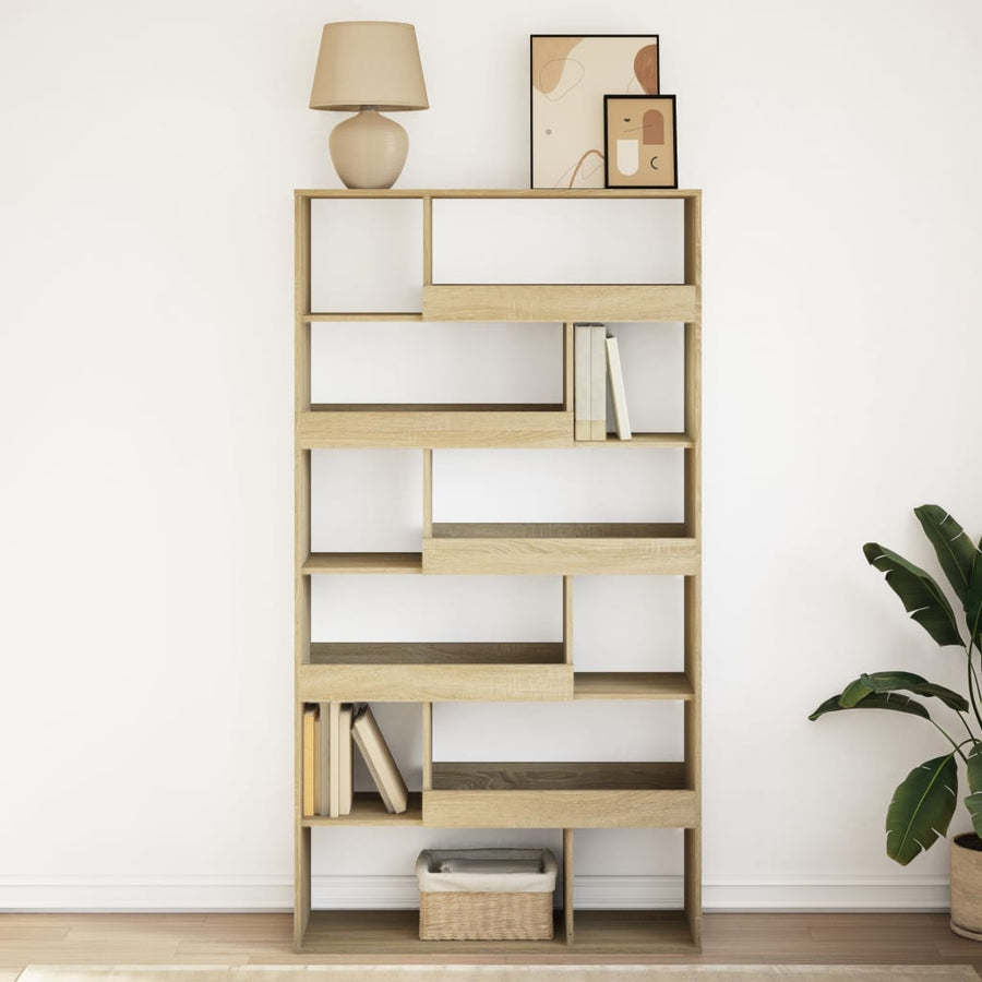 Boekenkast 100X33X187,5 Cm Bewerkt Hout Kleurig 187.5 cm