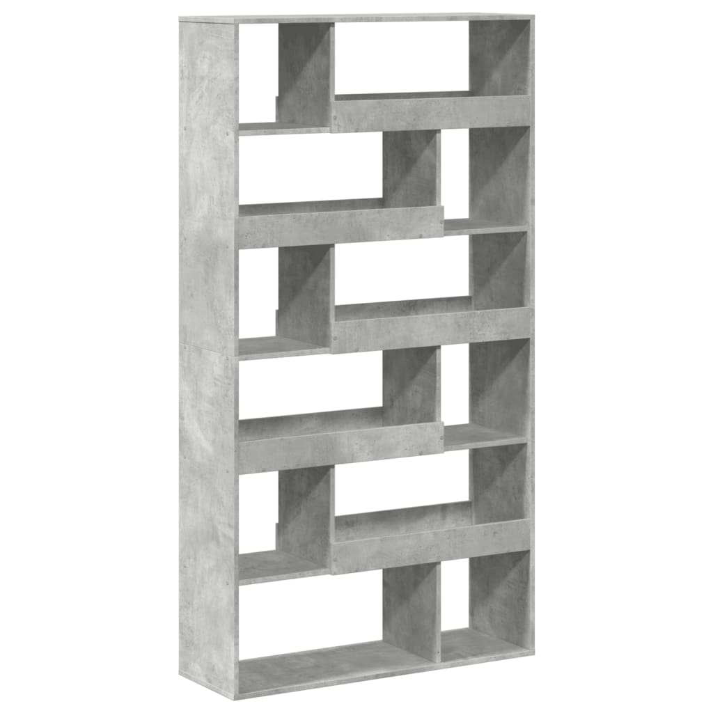Boekenkast 100x33x187,5 cm bewerkt hout betongrijs
