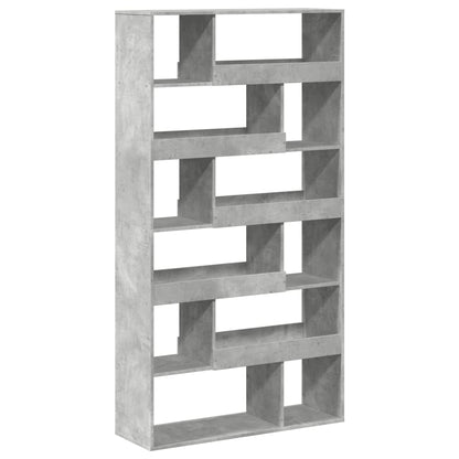 Boekenkast 100x33x187,5 cm bewerkt hout betongrijs