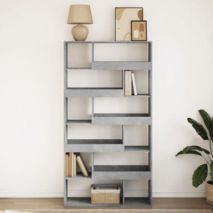 Boekenkast 100x33x187,5 cm bewerkt hout betongrijs
