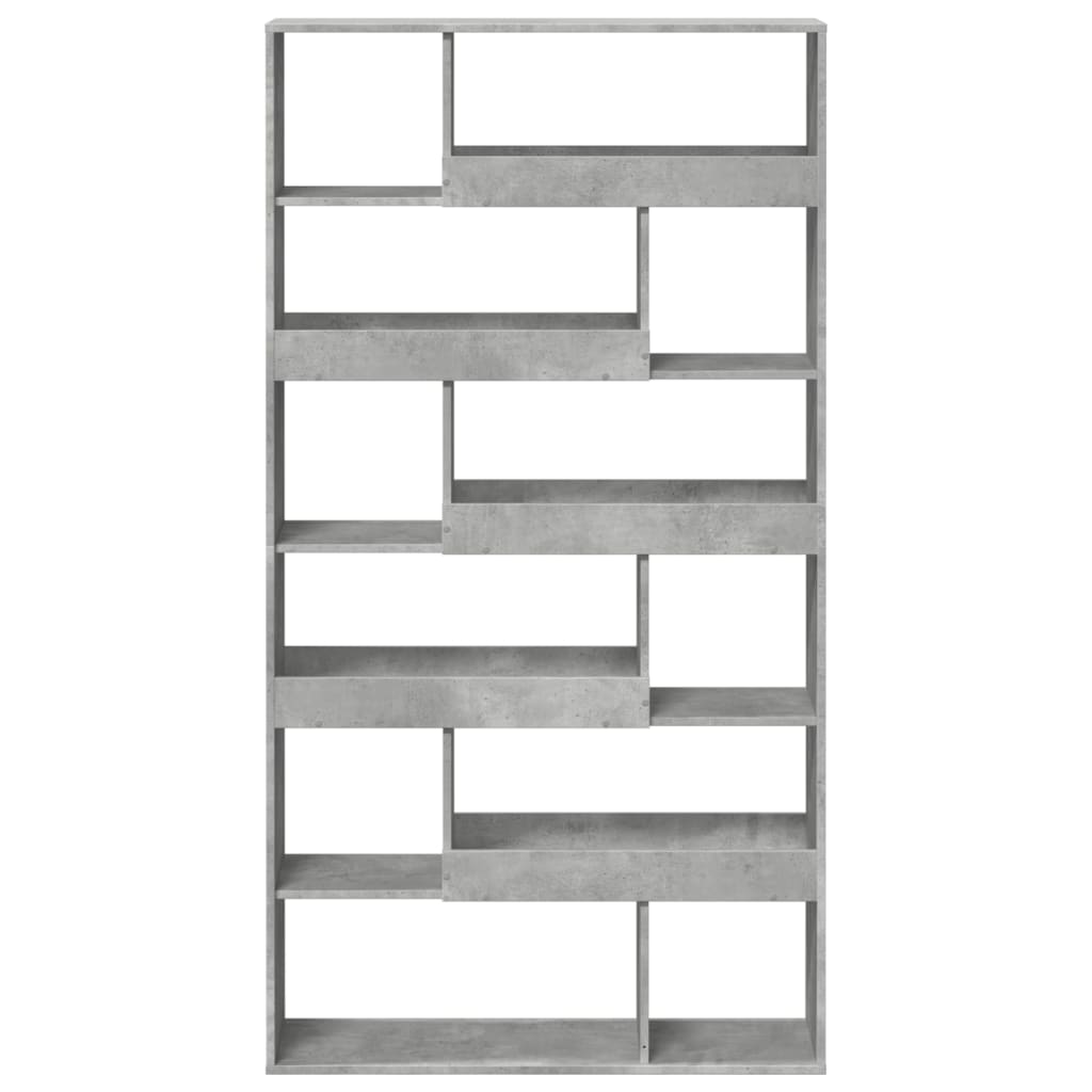 Boekenkast 100x33x187,5 cm bewerkt hout betongrijs