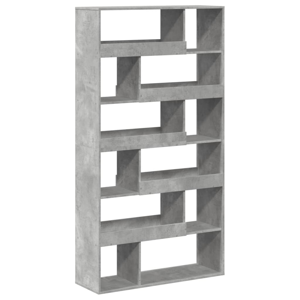 Boekenkast 100x33x187,5 cm bewerkt hout betongrijs