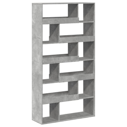 Boekenkast 100x33x187,5 cm bewerkt hout betongrijs