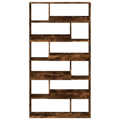 Boekenkast 100x33x187,5 cm bewerkt hout gerookt eikenkleurig
