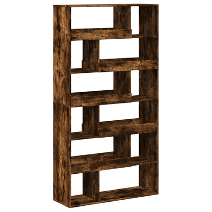 Boekenkast 100x33x187,5 cm bewerkt hout gerookt eikenkleurig