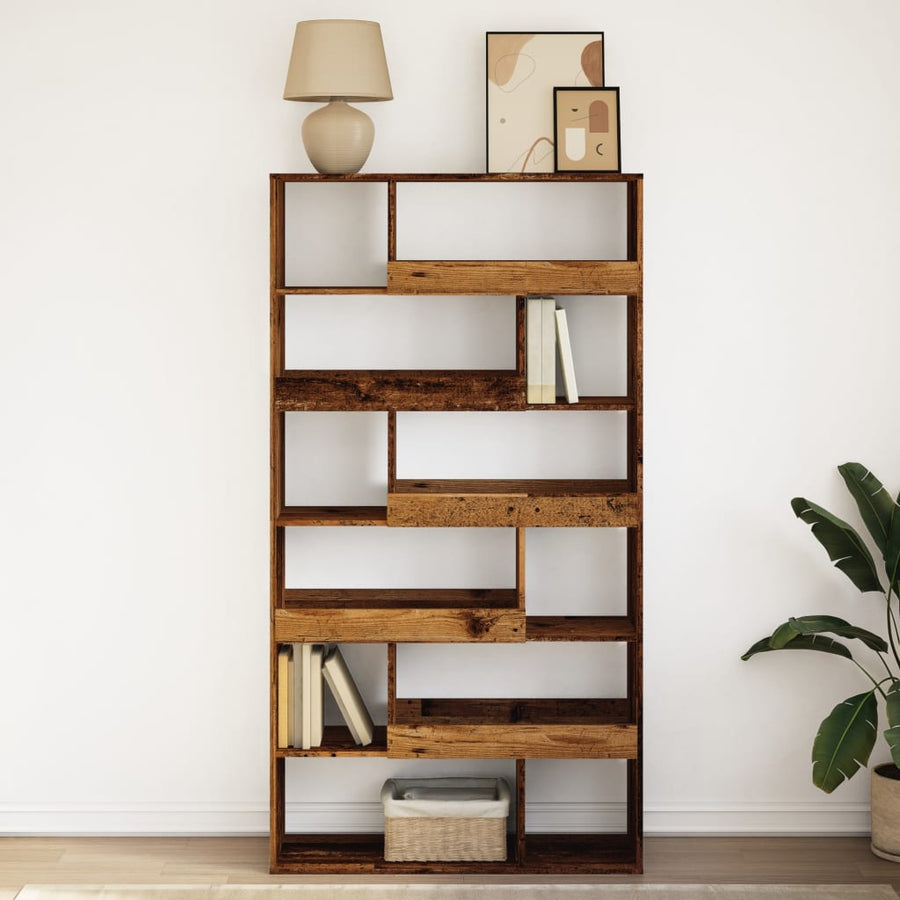 Boekenkast 100X33X187,5 Cm Bewerkt Hout Kleurig 187.5 cm