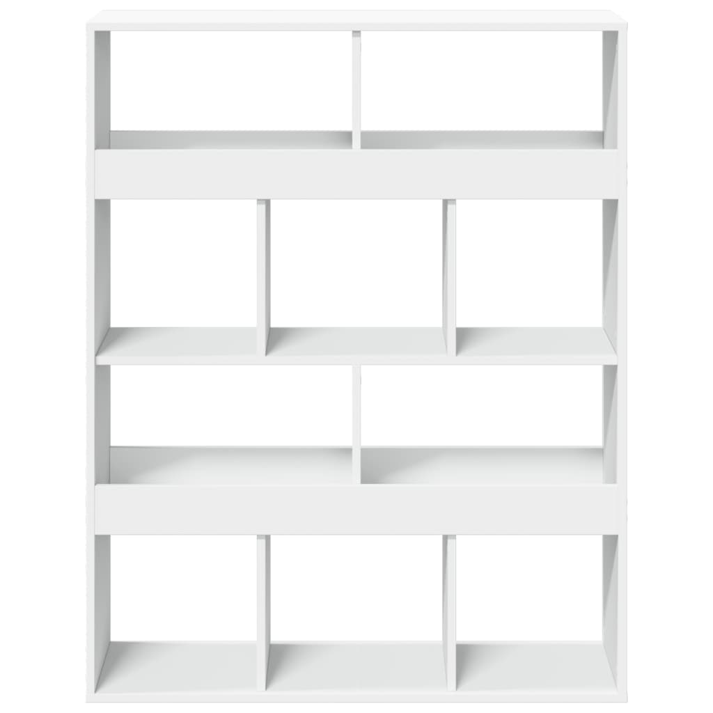 Boekenkast 100x33x125,5 cm bewerkt hout wit