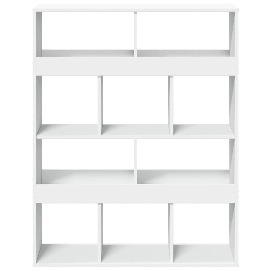 Boekenkast 100x33x125,5 cm bewerkt hout wit