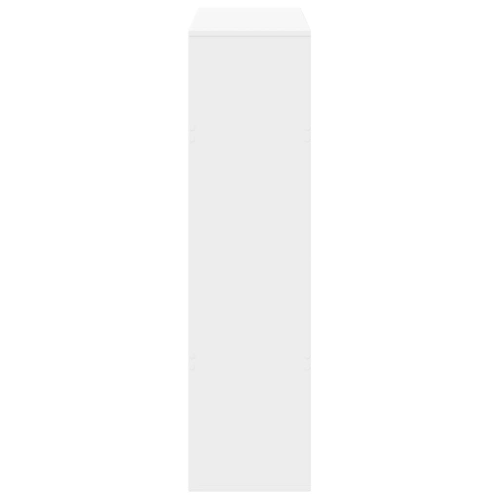 Boekenkast 100x33x125,5 cm bewerkt hout wit