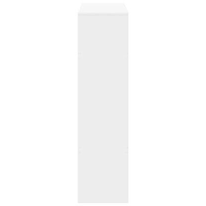 Boekenkast 100x33x125,5 cm bewerkt hout wit