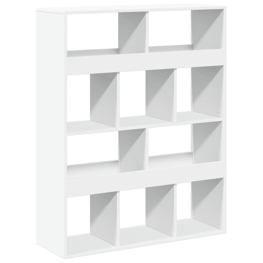 Boekenkast 100x33x125,5 cm bewerkt hout wit