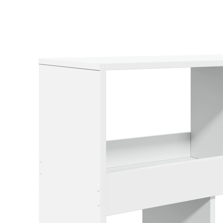 Boekenkast 100x33x125,5 cm bewerkt hout wit