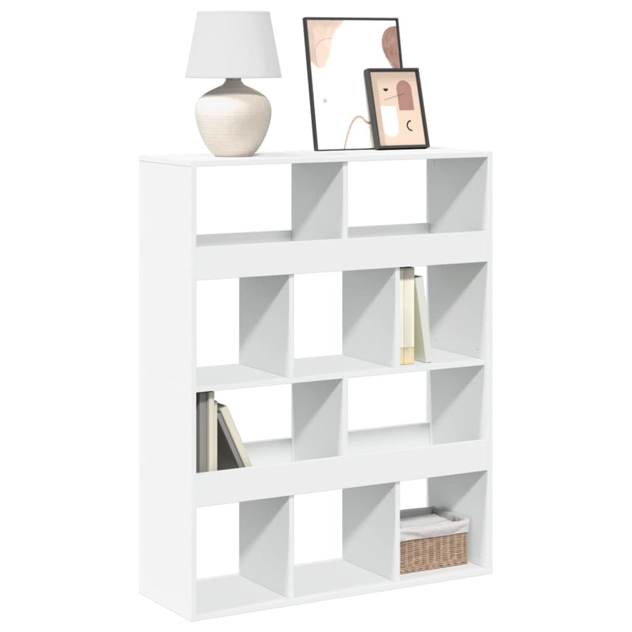 Boekenkast 100x33x125,5 cm bewerkt hout wit