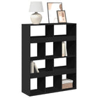 Boekenkast 100x33x125,5 cm zwart bewerkt hout