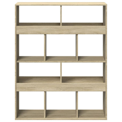 Boekenkast 100x33x125,5 cm bewerkt hout sonoma eikenkleurig