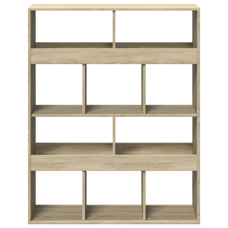 Boekenkast 100x33x125,5 cm bewerkt hout sonoma eikenkleurig