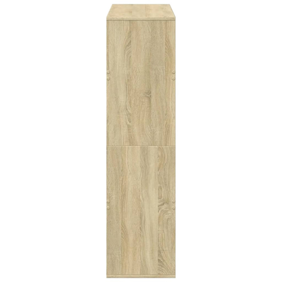 Boekenkast 100x33x125,5 cm bewerkt hout sonoma eikenkleurig
