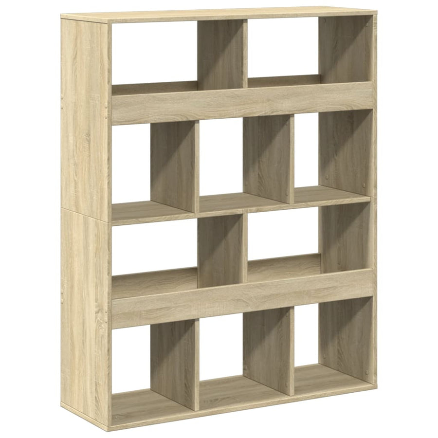 Boekenkast 100x33x125,5 cm bewerkt hout sonoma eikenkleurig