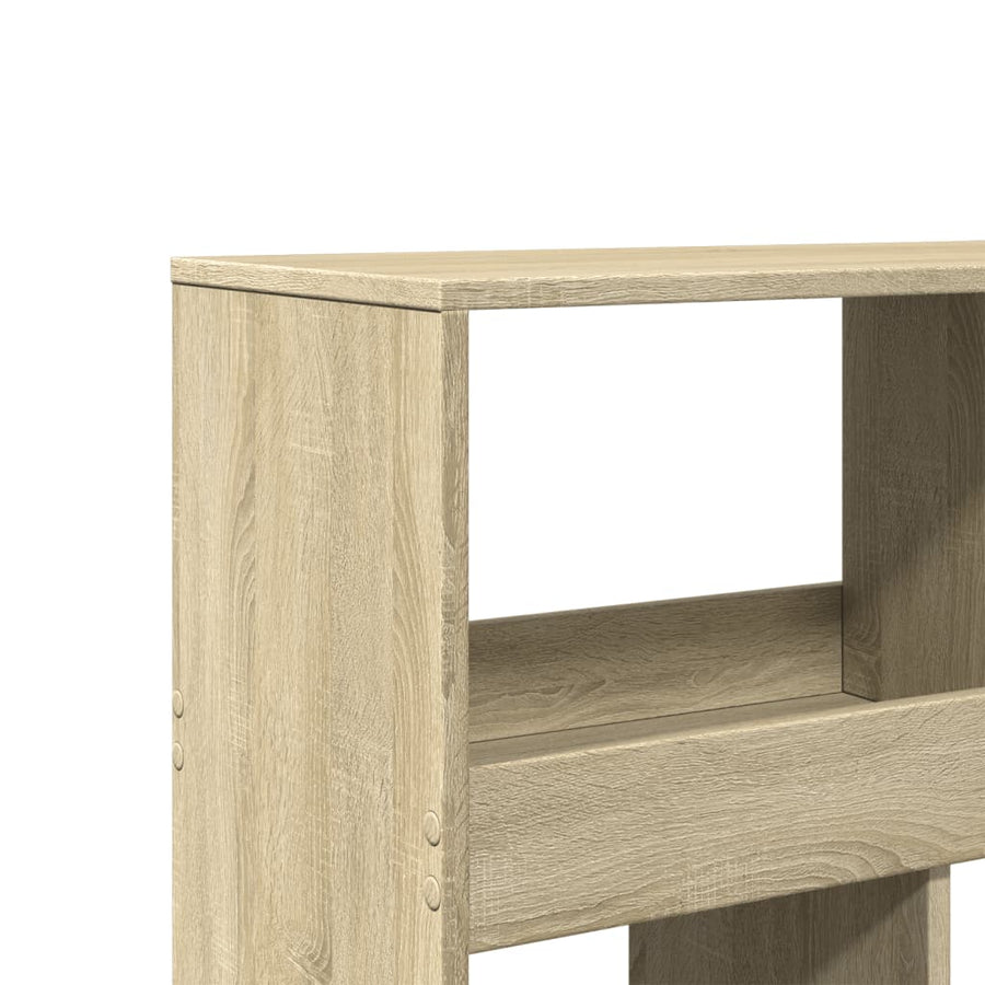 Boekenkast 100x33x125,5 cm bewerkt hout sonoma eikenkleurig