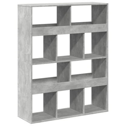 Boekenkast 100x33x125,5 cm bewerkt hout betongrijs