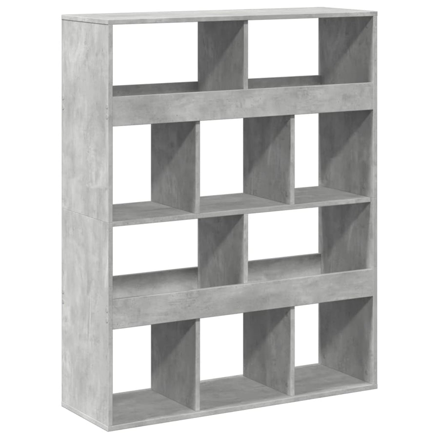 Boekenkast 100x33x125,5 cm bewerkt hout betongrijs