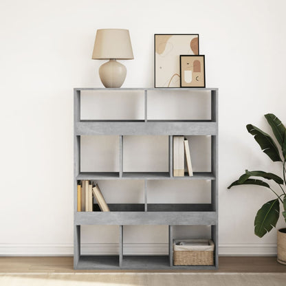 Boekenkast 100x33x125,5 cm bewerkt hout betongrijs