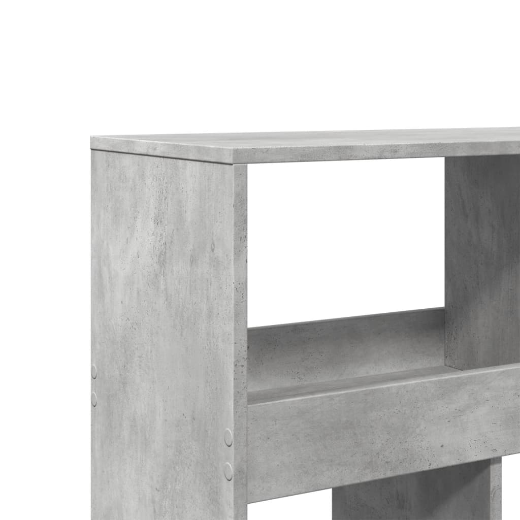 Boekenkast 100x33x125,5 cm bewerkt hout betongrijs