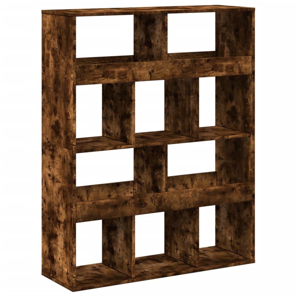 Boekenkast 100x33x125,5 cm bewerkt hout gerookt eikenkleurig