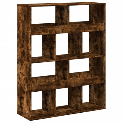 Boekenkast 100x33x125,5 cm bewerkt hout gerookt eikenkleurig
