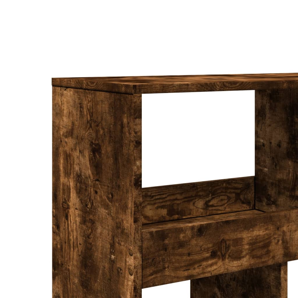 Boekenkast 100x33x125,5 cm bewerkt hout gerookt eikenkleurig