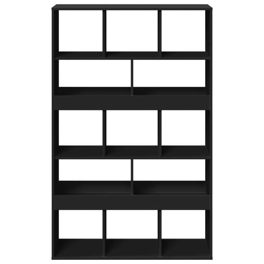 Boekenkast 100x33x156,5 cm bewerkt hout zwart